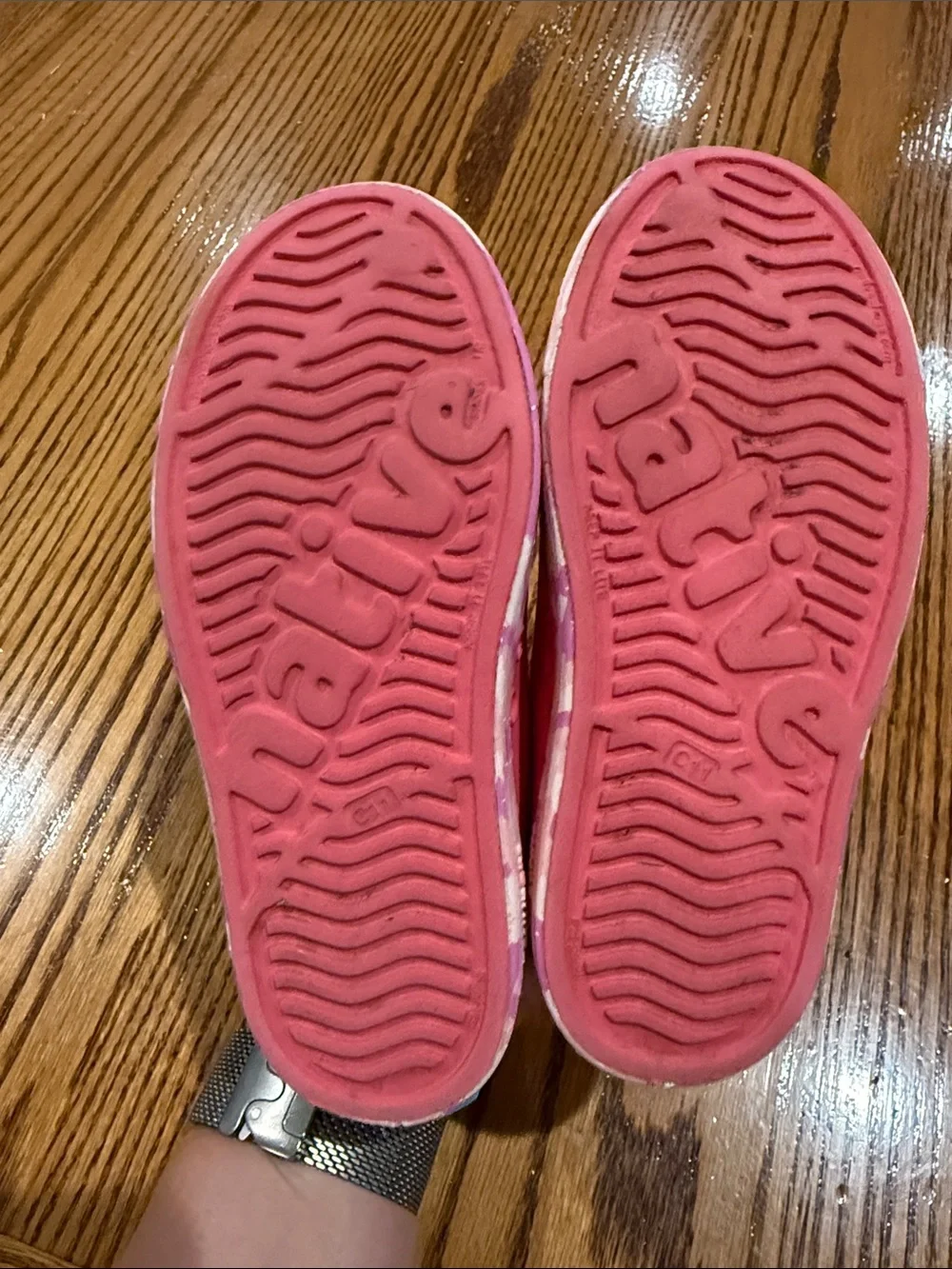 Native Shoes Kids Pink Slip-On Camo-Trim Water Shoes